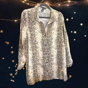 Animal Print Shirt/Dress Size L.  0007